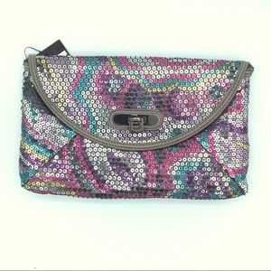 3/$20 NWT Sondra Roberts Sequin Clutch with Convertible Shoulder Strap